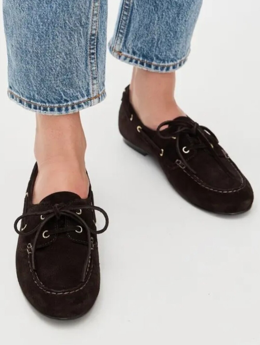 Madewell The Jamie Boat Shoe NX055 Chocolate Brown Suede Dark Carob Sz 9.5